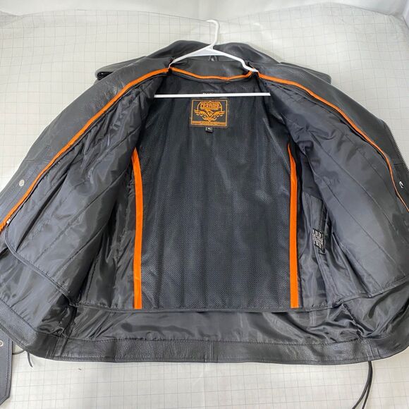 Men’s XL Leather Biker Jacket Milwaukee Leather Classic Brando Premium Black - Picture 9 of 16